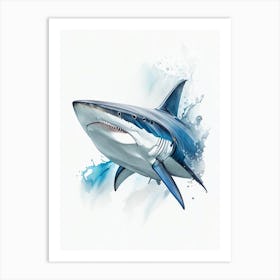 Basking Shark 2 Watercolour Art Print