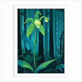 Orchid In The Forest Art Print