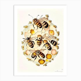 Colony Of Bees 6 Vintage Art Print