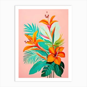 Tropical Lilies Art Print