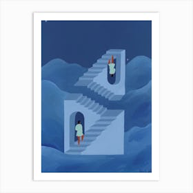 Different Ways To Climb And Unusual Paths Art Print