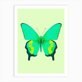 Pop Art Green Hairstreak Butterfly 4 Art Print
