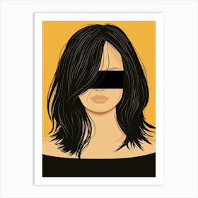 Woman With A Blindfold Art Print