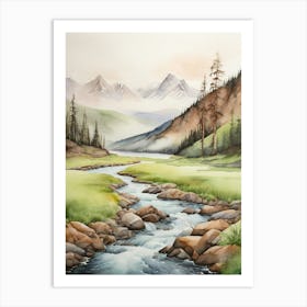 River In The Mountains 9 Art Print