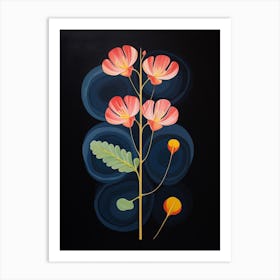 Freesia 3 Hilma Af Klint Inspired Flower Illustration Art Print