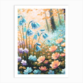 Bluebells Floral Art Print