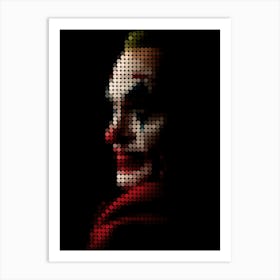 Joker Joaquin Phoenix In Style Dots Art Print