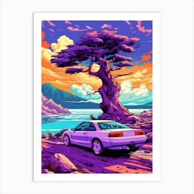 Toyota Mr2 Ghibli Style Art Print