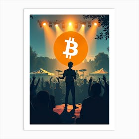 Bitcoin At A Concert 1 Art Print