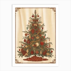 Christmas Tree Style William Morris 5 Art Print