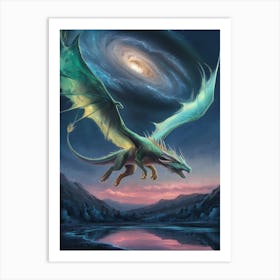 Galaxy Dragon Art Print