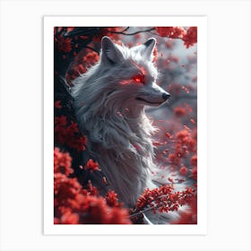 Beautiful Fantasy White Fox 17 Art Print