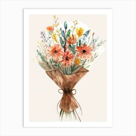 Watercolor Bouquet 2 Art Print