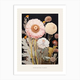 Flower Illustration Everlasting Flower 3 Poster Art Print