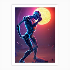 Robotic Cyborg Dancing 01 Art Print