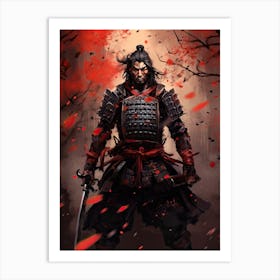 Samurai Rinpa School Style Illustration 4 Art Print