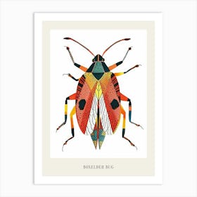 Colourful Insect Illustration Boxelder Bug 1 Poster Art Print