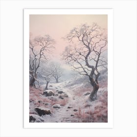 Dreamy Winter Painting Dartmoor National Park England 2 Art Print