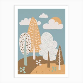 Trees In The Sun Art Print