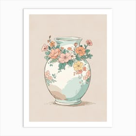 Vase With Flowers 2 Art Print