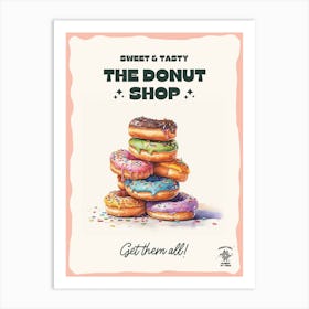 Stack Of Sprinkles Donuts The Donut Shop 6 Art Print