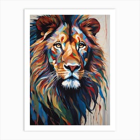 Lion abstract Art Print