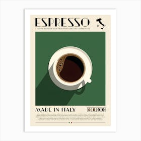 Espresso Made In Italy Art Print