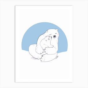 Polarbear Mum Art Print