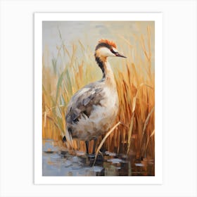 Bird Painting Grebe 2 Art Print