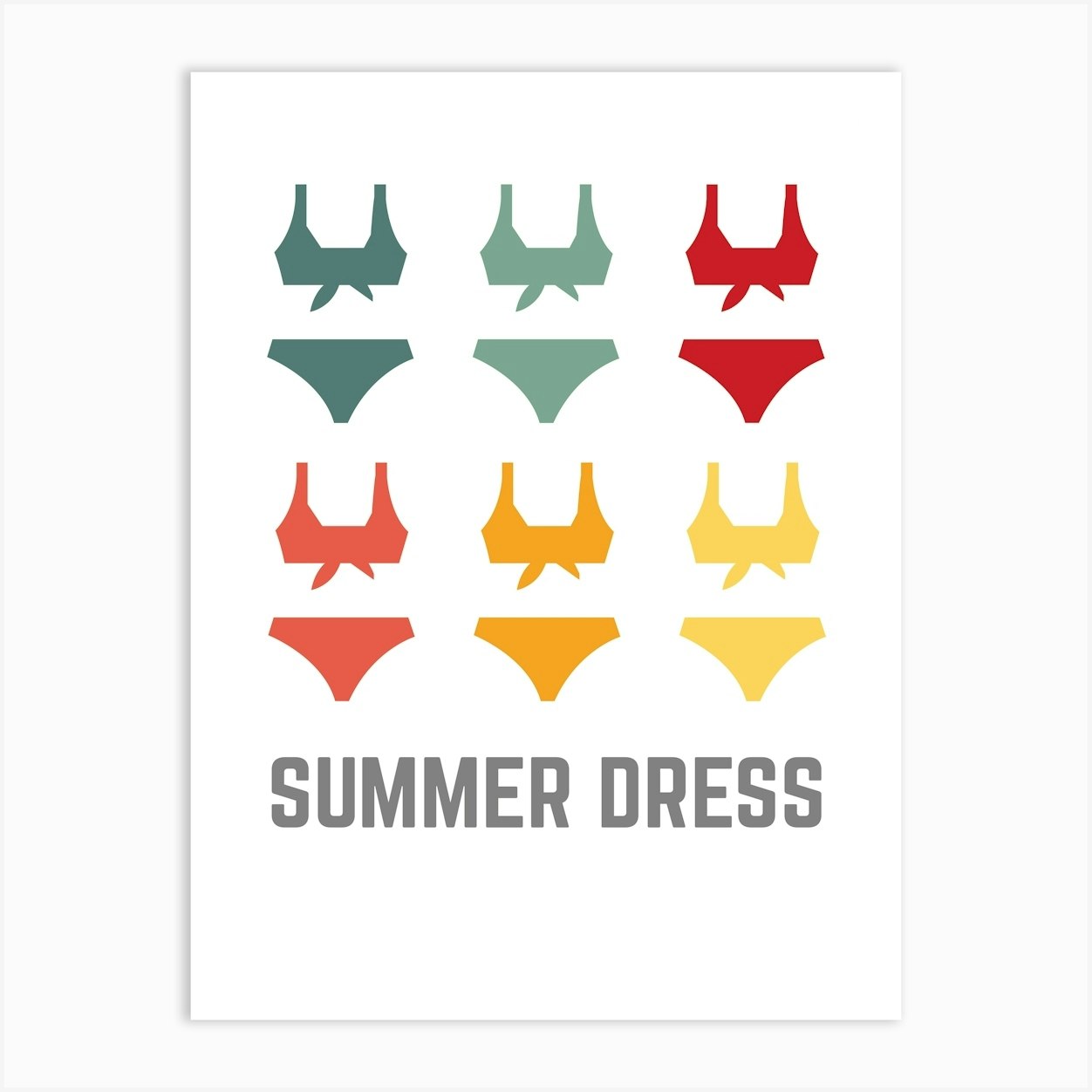 Summer Dress Print Art Print by Scandinavian Design