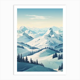 Gstaad   Switzerland, Ski Resort Illustration 0 Simple Style Art Print