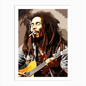 Bob Marley Painting Art Print