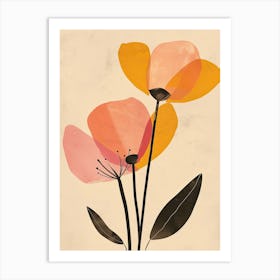 Cairo Flower Market Boho Minimalist Style 1 Art Print