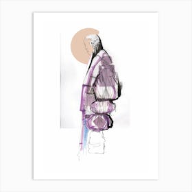 London Fashion Week Collage Lilac Street Style Art Print