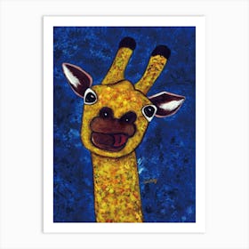 A Loveable Giraffe painted by Paoling Rees Art Print