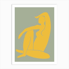 Matisse Style Poster Yellow_2456175 Art Print