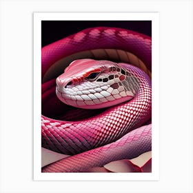 Rosy Boa Snake Vibrant Art Print