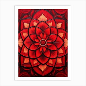 Symmetrical Mandalas Geometric Illustration 3 Art Print