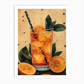 Orange Juice Cocktail 10 Art Print