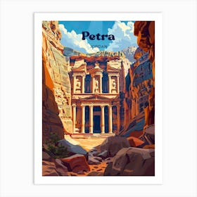 Petra Jordan History Travel Art Poster