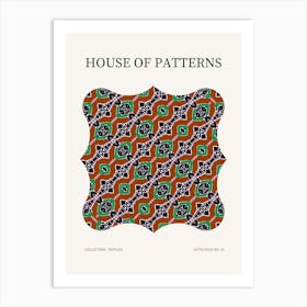 Textile Pattern Poster 15 Art Print