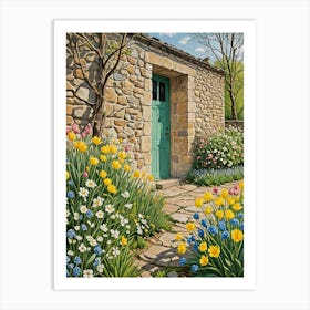 Garden Cottage Art Print