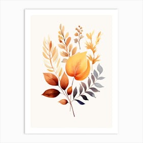 Cute Autumn Fall Scene 36 Art Print