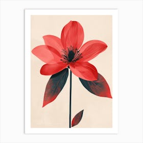 Red Flower Art Print