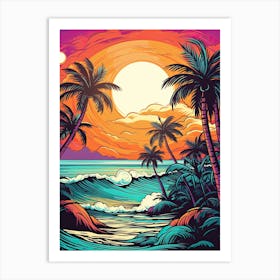 Tropical Sunset Art Print