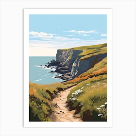Pembrokeshire Coast Path Wales 3 Hiking Trail Landscape Art Print