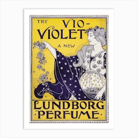 Lundborg Purfume Advert, Louis Rhead Art Print