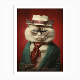 Gangster Cat Ragdoll 3 Art Print