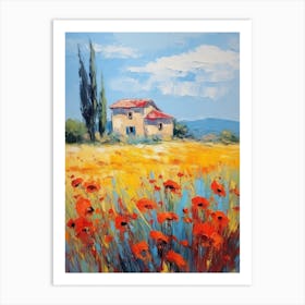 Poppies In Tuscany Art Print