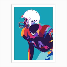 American Football Pop Art 23 Art Print